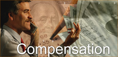 Compensation visual communication concept