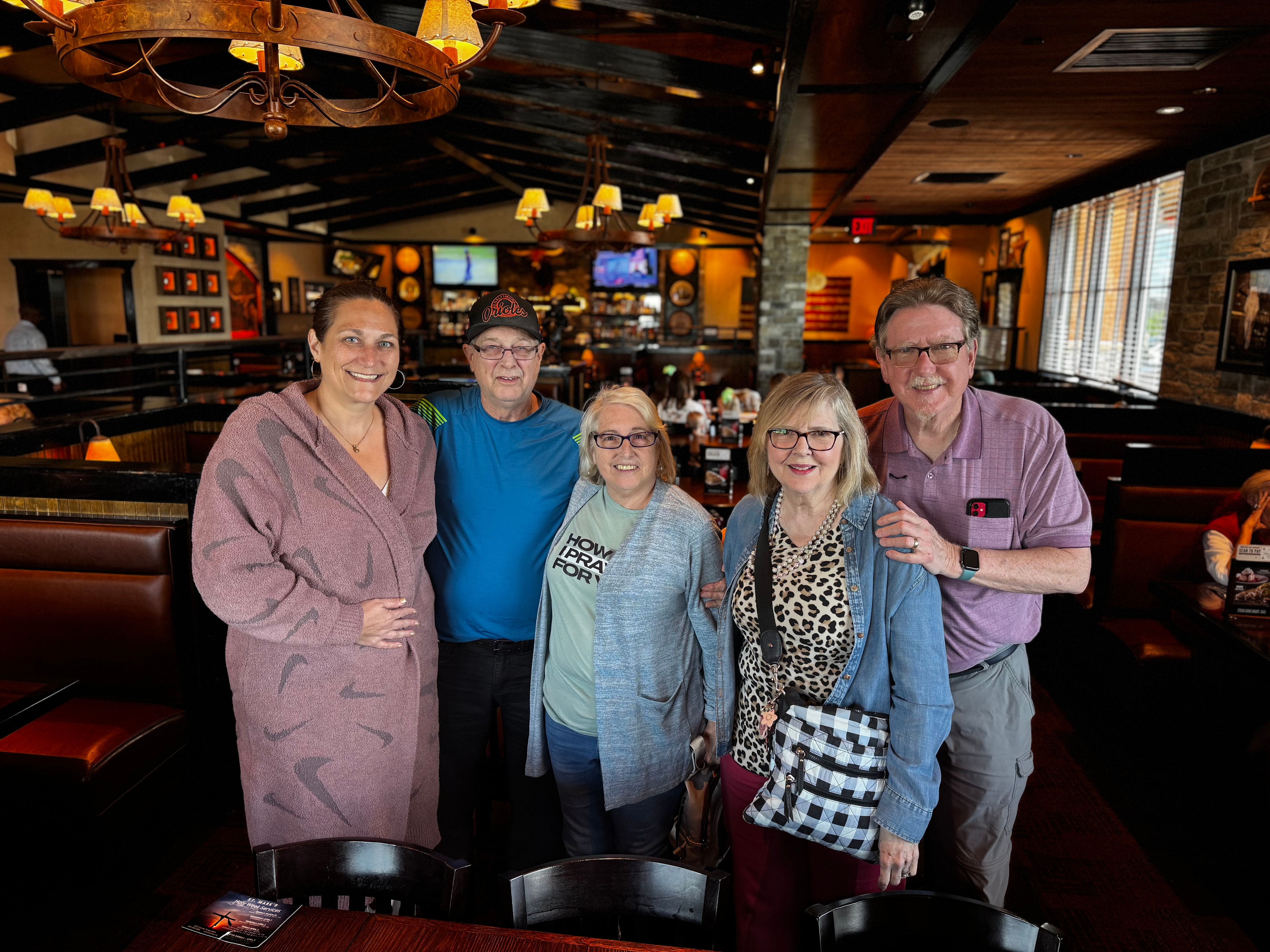 Family at a restaurant