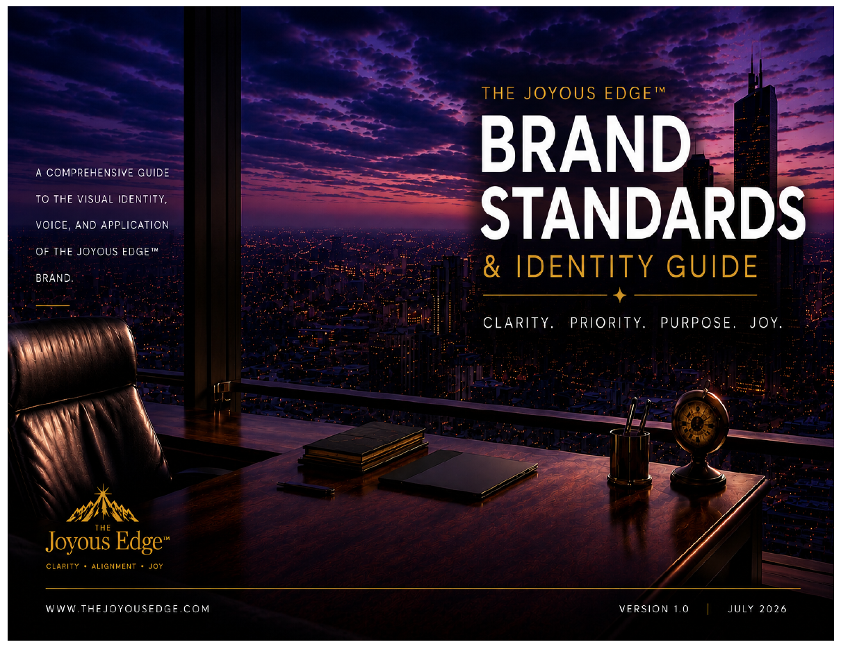 The Joyous Edge Brand Standards and Identity Guide cover