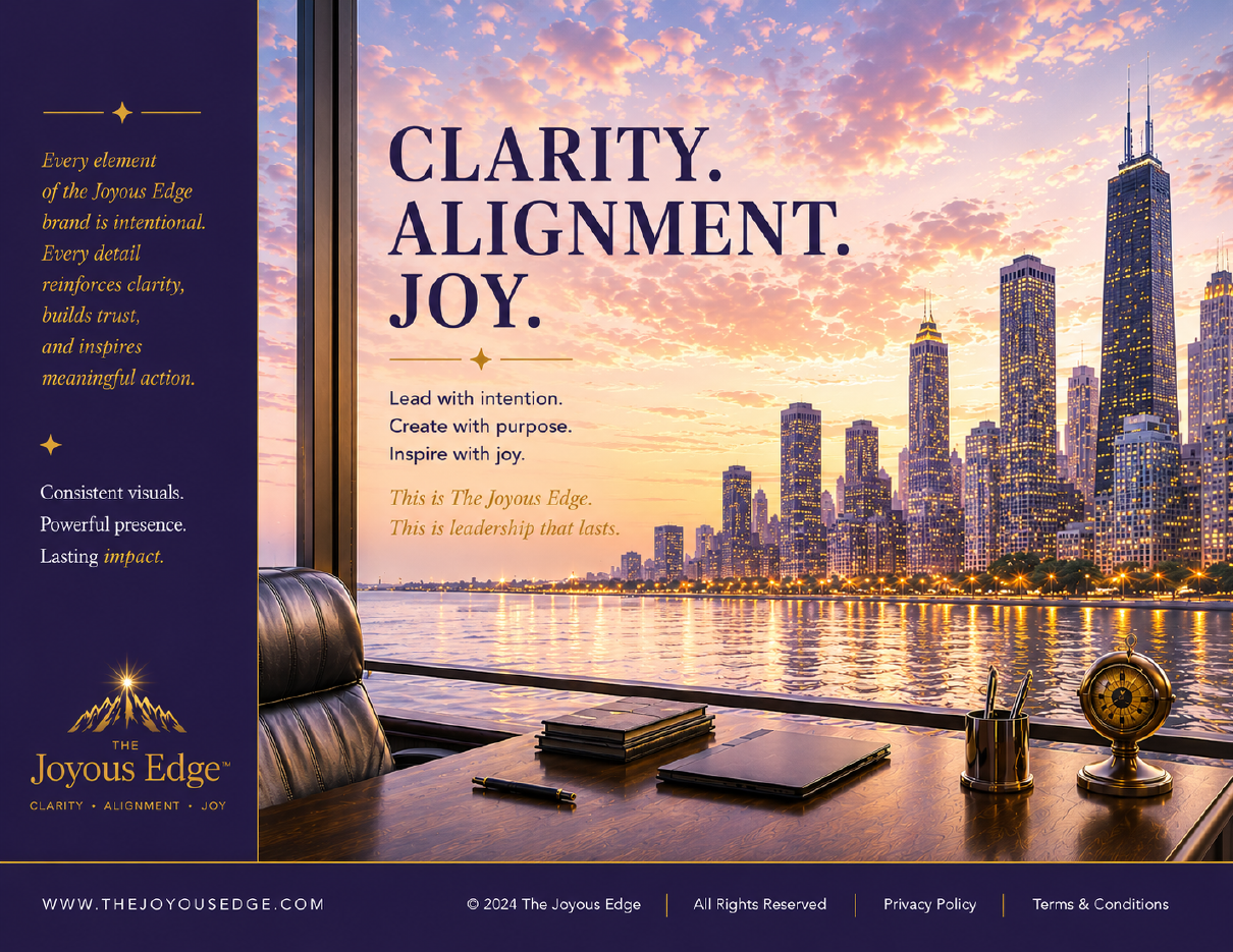 The Joyous Edge brand standards page 12