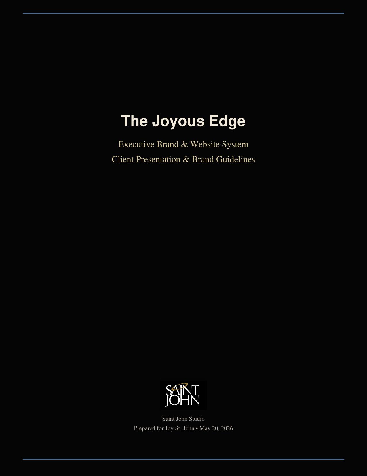 Early Joyous Edge presentation cover