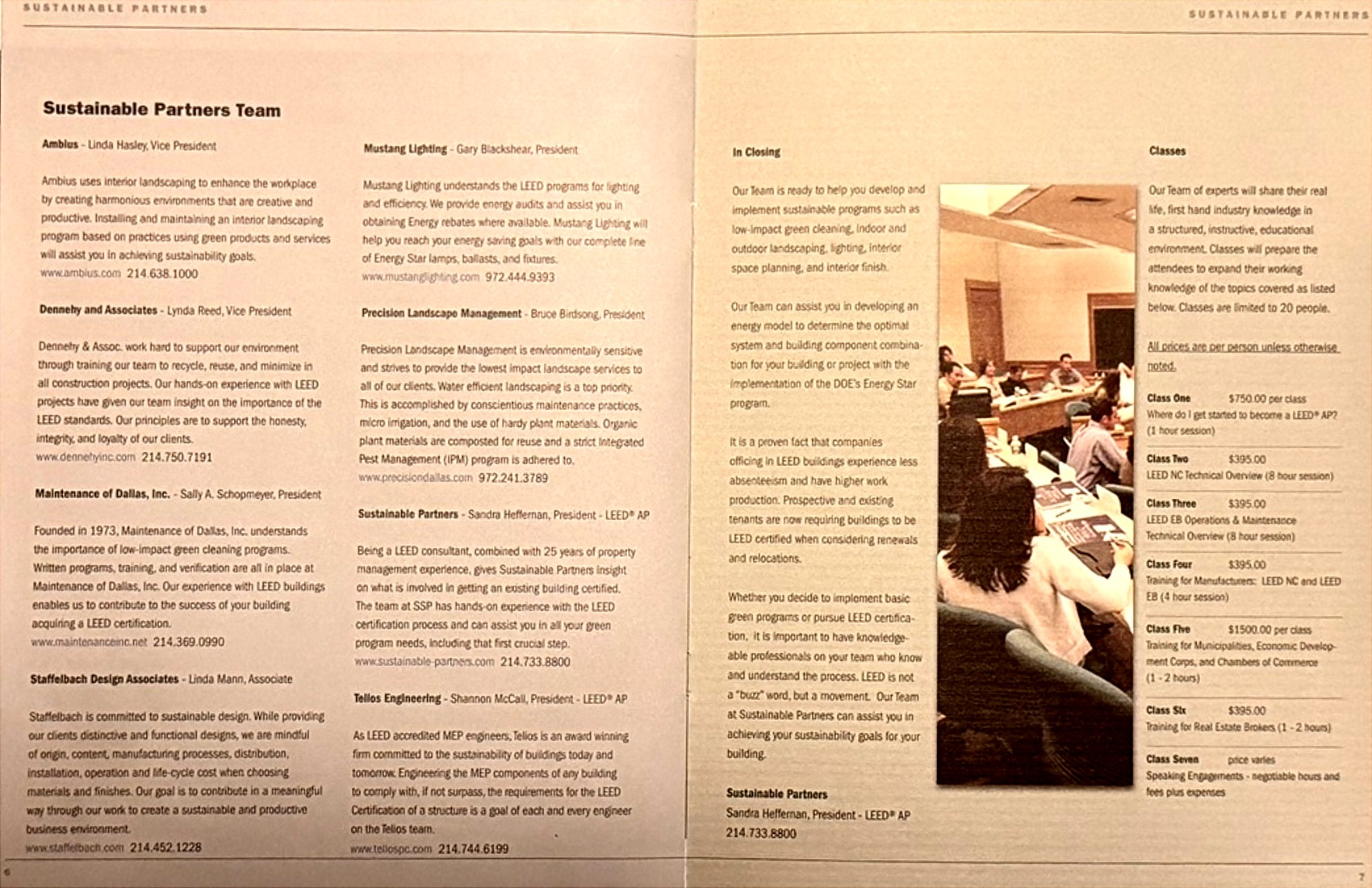 Sustainable Partners people spread